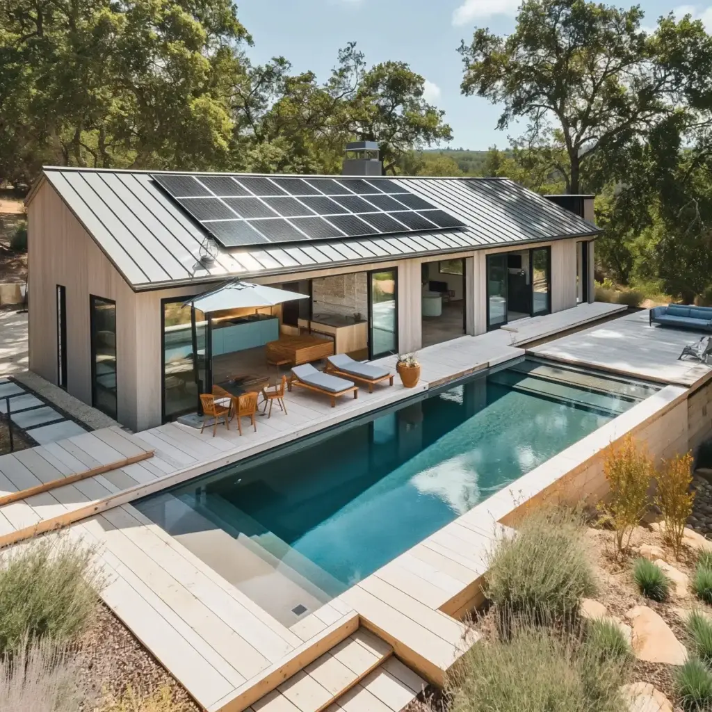 spetsymarketing_A_small_modern_farmhouse_with_solar_panels_on_t_16763f10-80ad-426d-8609-0222a8adf431.webp